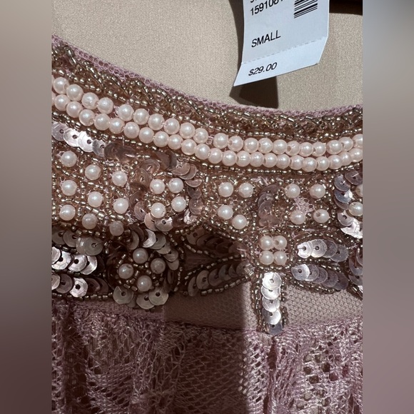 Maurices studio Y lace beaded holiday party top size small NWT - Picture 2 of 5